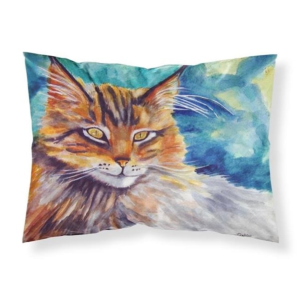 Carolines Treasures Carolines Treasures 7421PILLOWCASE Maine Coon Cat Watching You Fabric Standard Pillowcase 7421PILLOWCASE - main